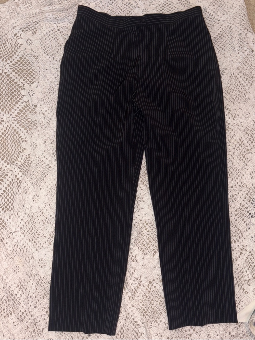 Black Pinstripe Dress Pants